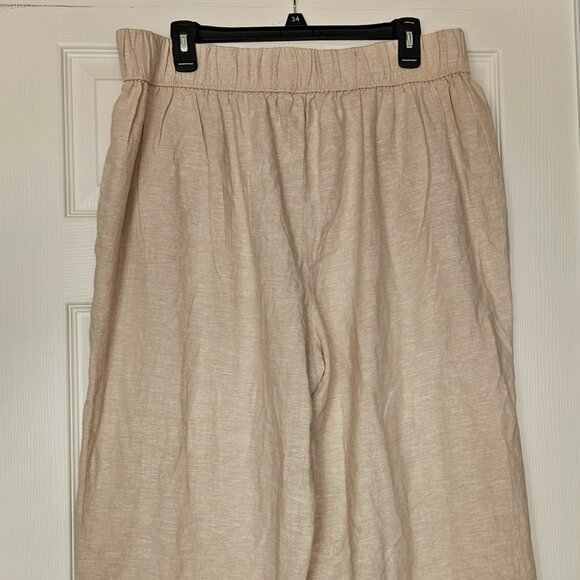 Croft & Barrow Mid Rise Crop Pants Women’s 0X Beige Linen Blend NWT - Picture 3 of 3